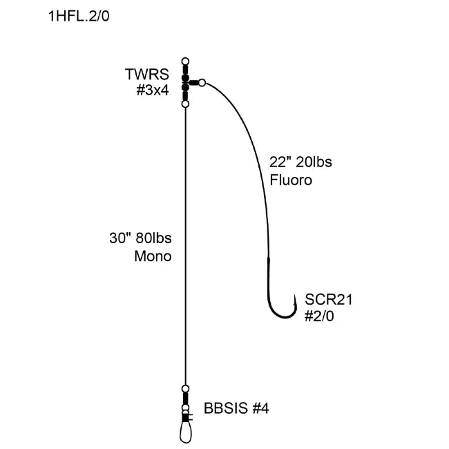 Cox & Rawle Specialist 1-Hook Flapper Long Shank Rig